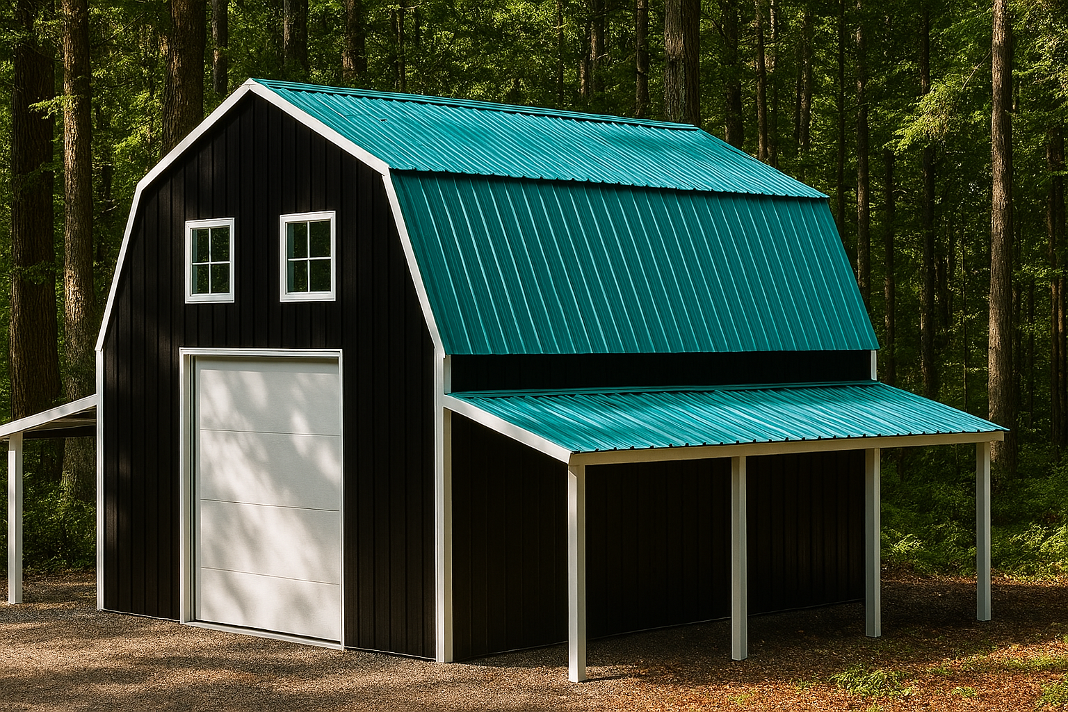 26-x-32-gambrel-roof-double-leanto-garage-kit