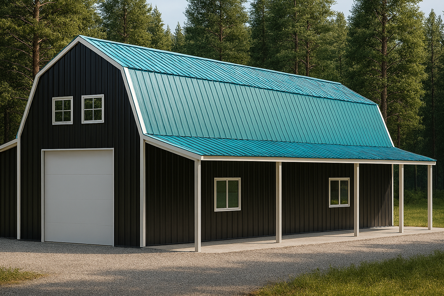 36-x-60-gambrel-roof-double-leanto-rv-garage-kit