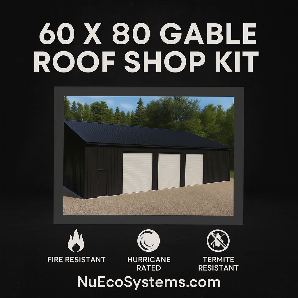 60 X 80 GABLE ROOF SHOP KIT – Nuecosystems