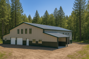 76-x-90-gable-roof-tall-double-leanto-barndominium-kit